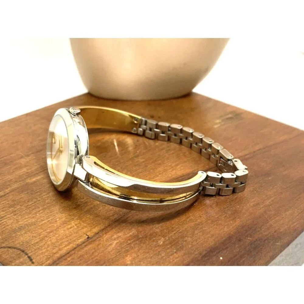 Movado Women's Watch 0607150 Aleena Swiss Quartz Petite 27mm Two Tone Bangle